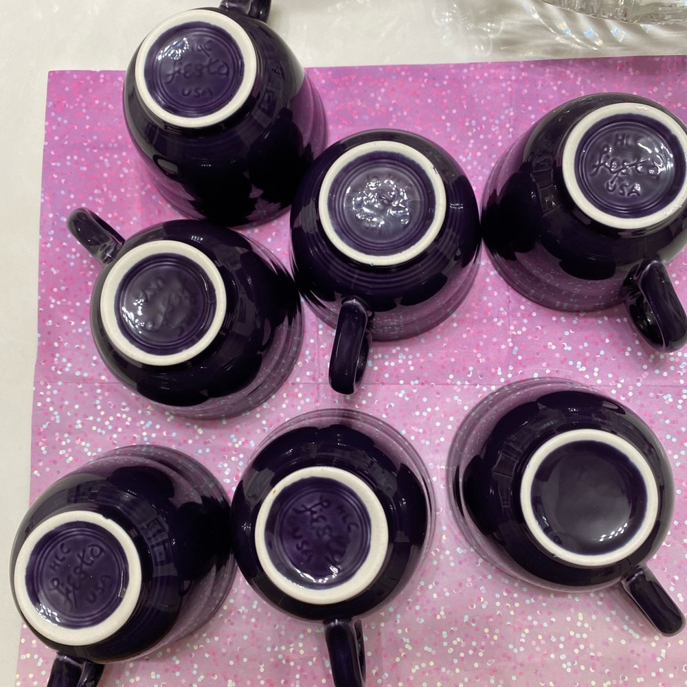 Fiesta tea cups plum
